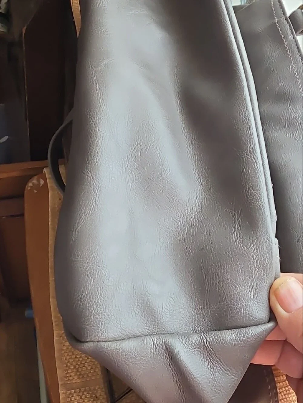 Rosetti Gray Leatherette Shoulder Bag - Gray